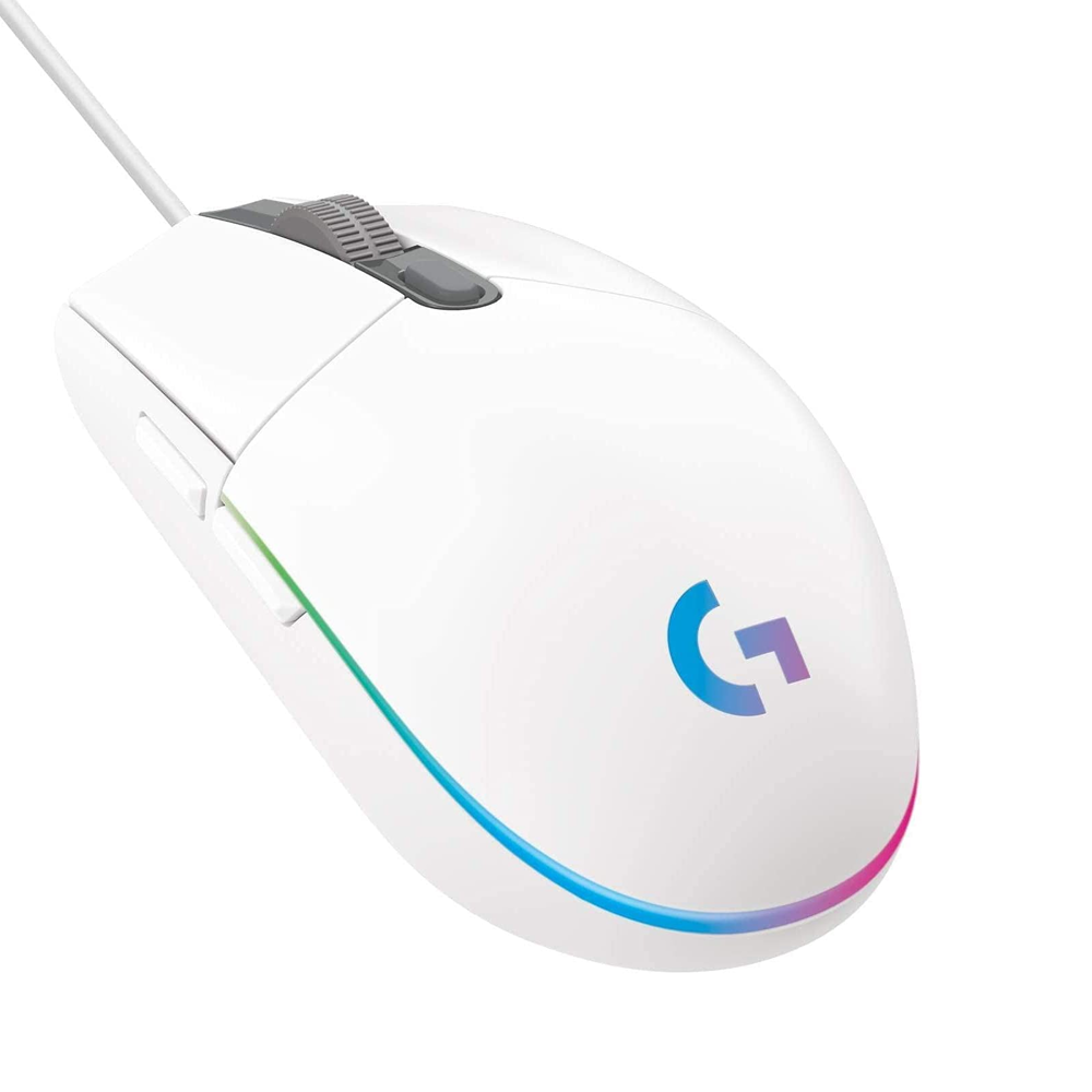 Logitech G102 Wired Lightsync RGB Gaming Mouse 8000DPI - White