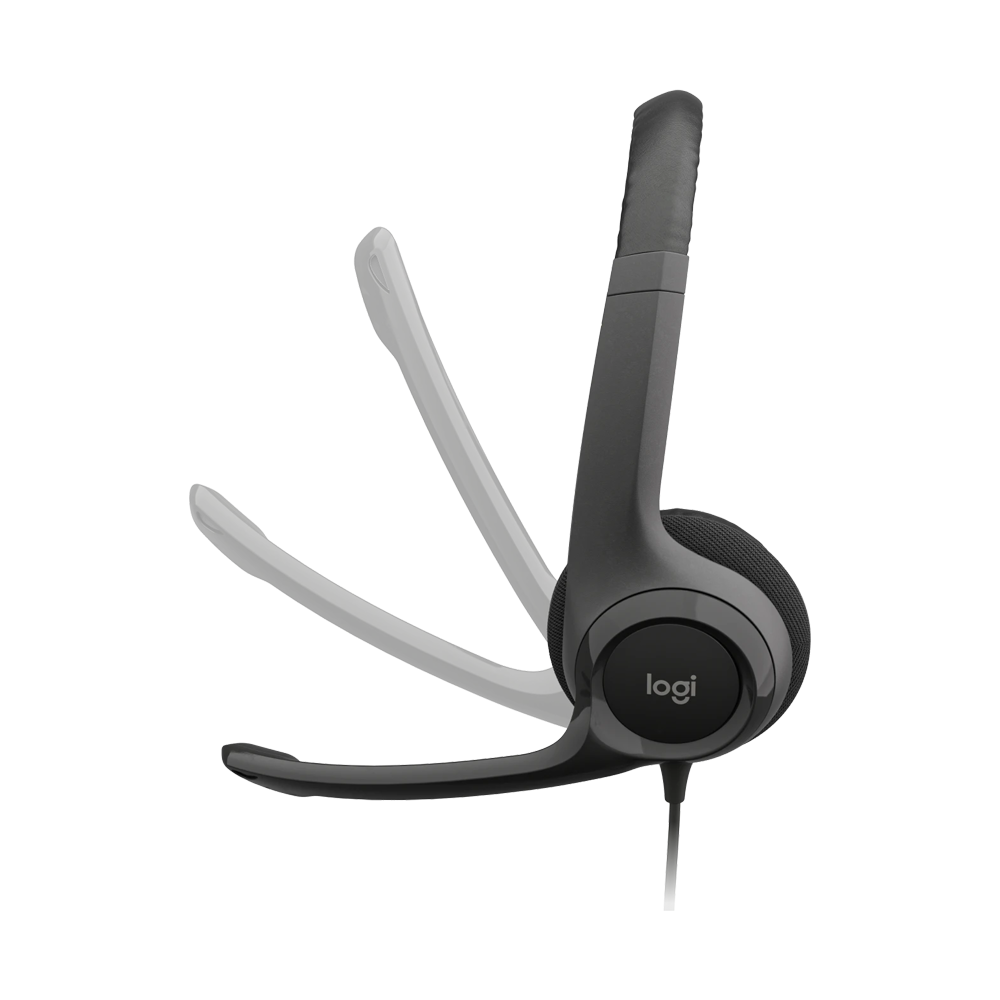 Logitech H390 Wired Headphone (USB) - Black