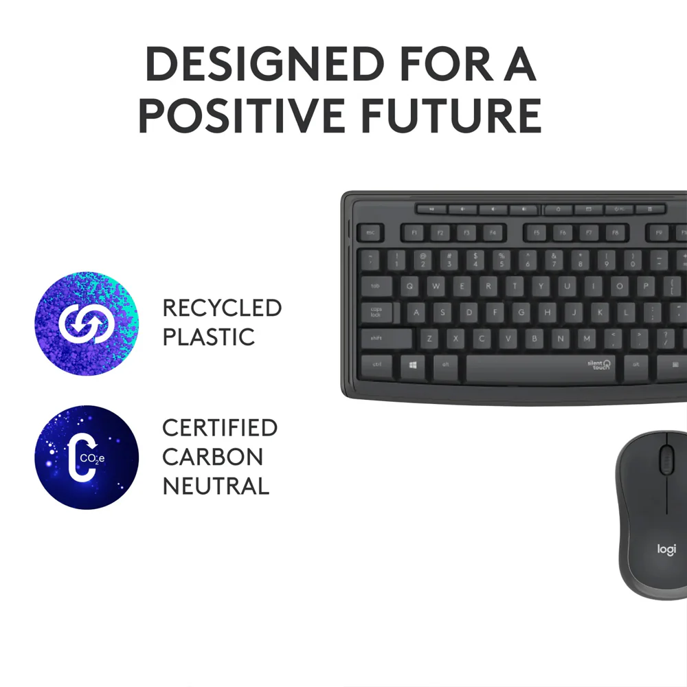 Logitech Mk295 Silent Wireless Keyboard + Mouse Combo
