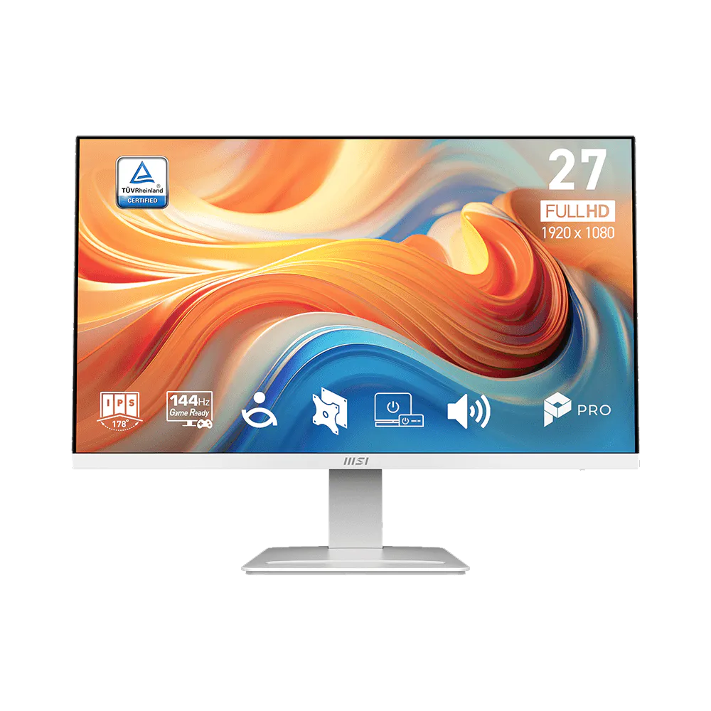 MSI PRO MP273W E14A 27-Inch Monitor (Flat IPS - 144Hz) (HDMI - Display - VGA - Audio)
