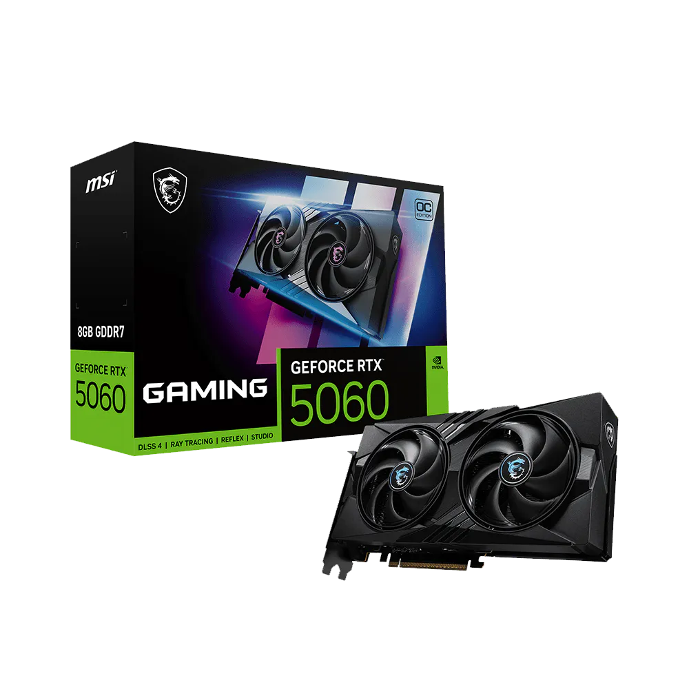MSI GeForce RTX 5060 GAMING OC 8GB GDDR7 Graphics Card
