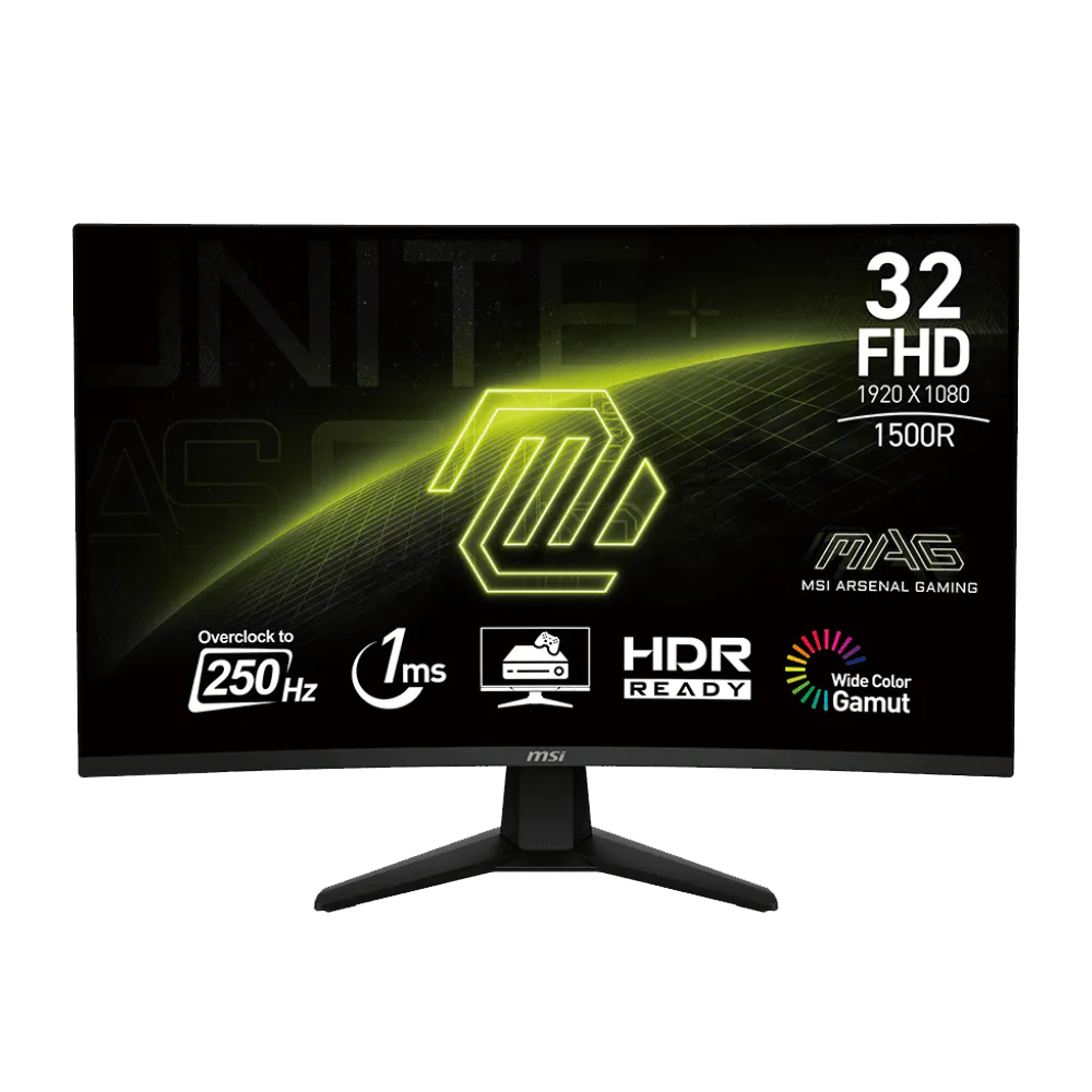 MSI MAG 32C6X 32-Inch Monitor (Curved - 250Hz) (2 HDMI - Display - Audio)