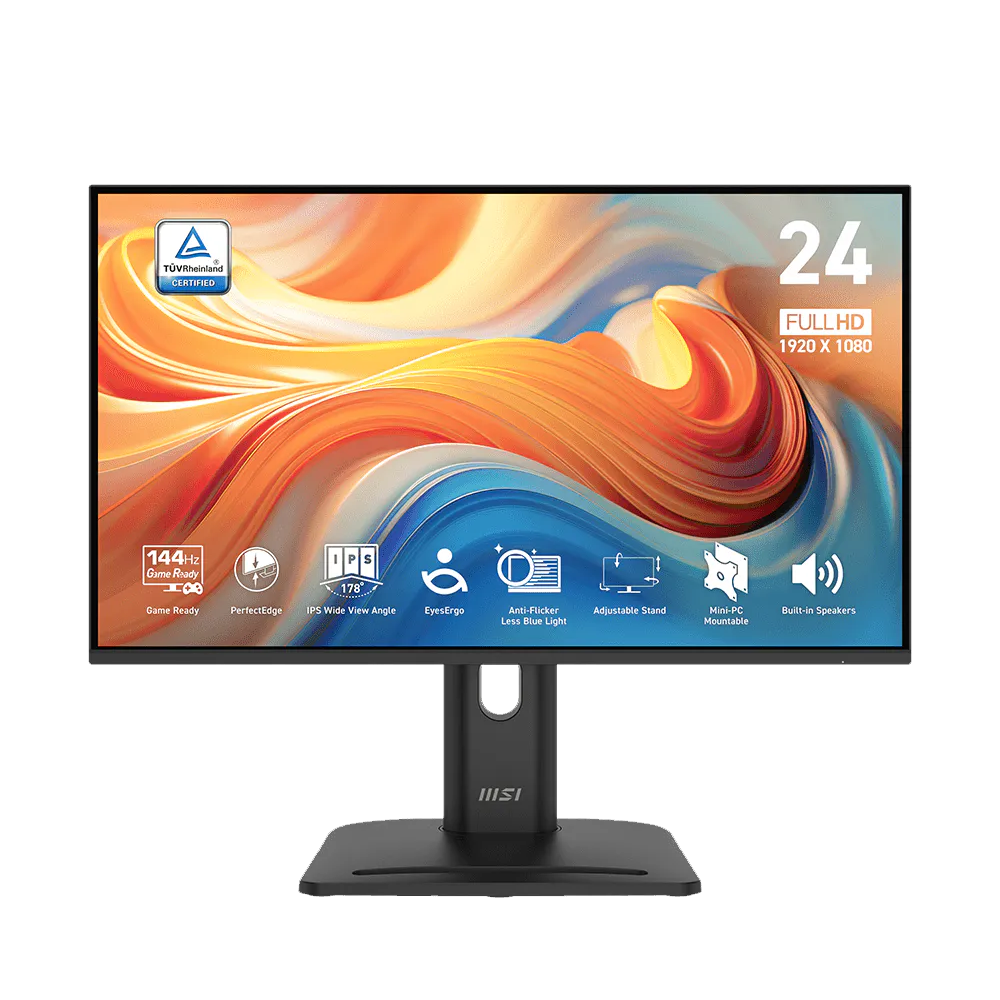 MSI PRO MP245PG E14 24-Inch Gaming Monitor (Flat IPS - 144Hz) (HDMI - Display - VGA - Audio)