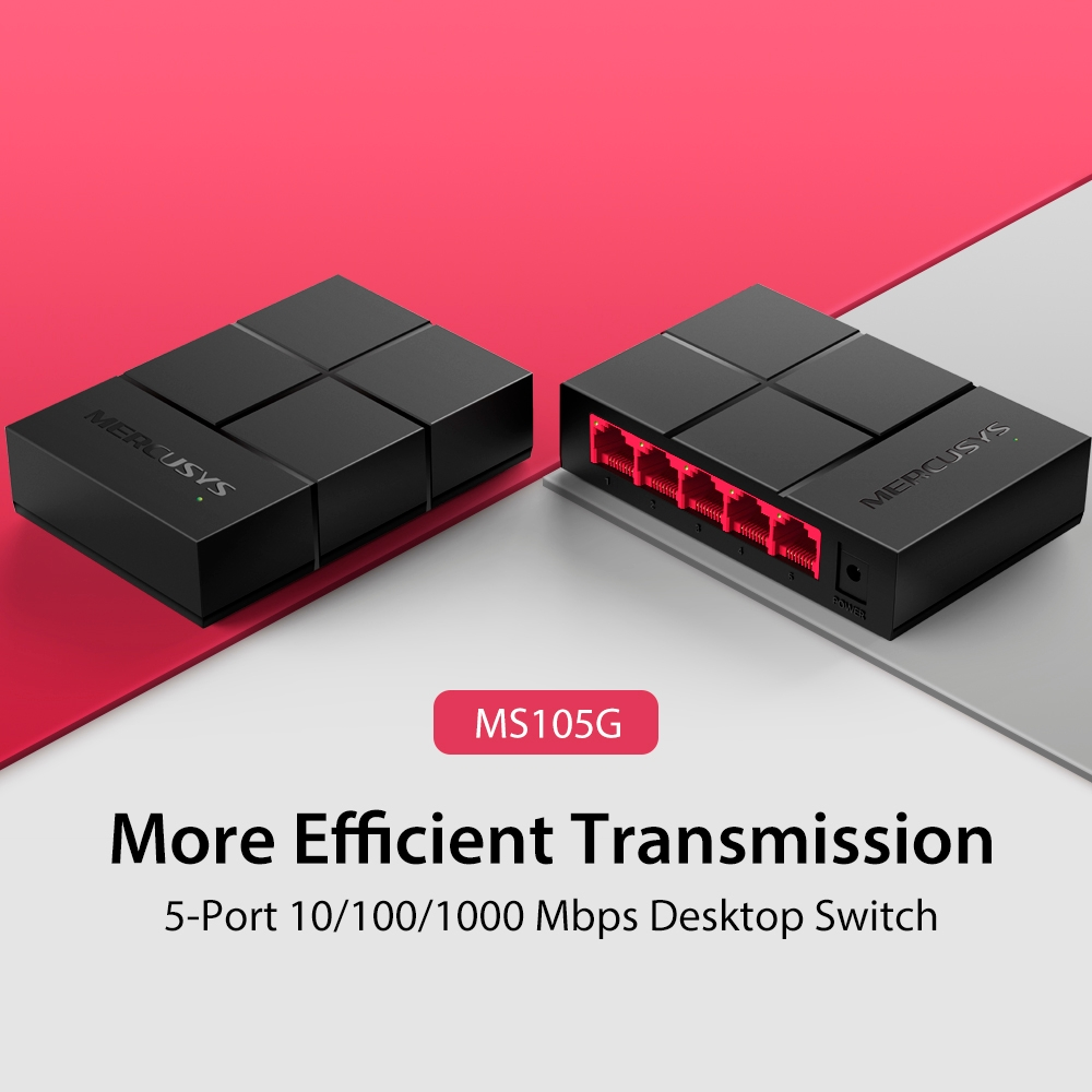 Mercusys MS105G 5-Port 10/100/1000 Gigabit Desktop Switch
