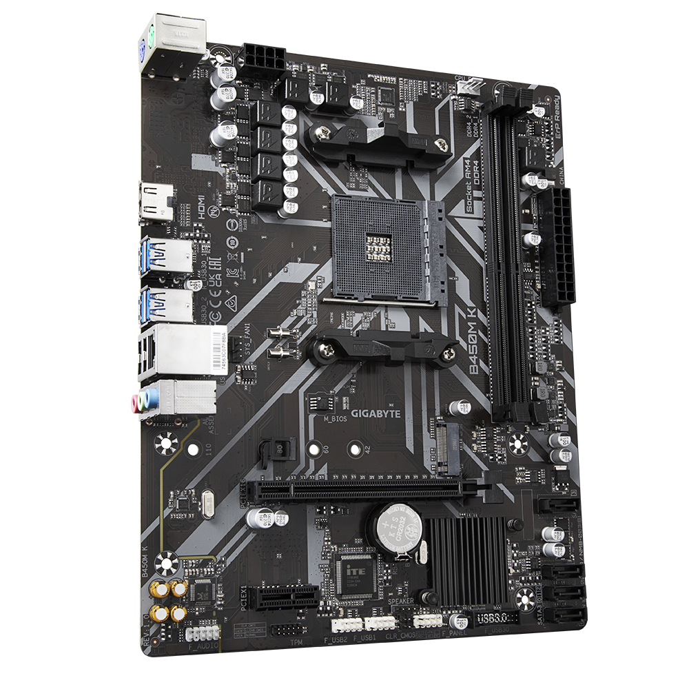 Gigabyte B450M K  AMD Socket AM4 Motherboard