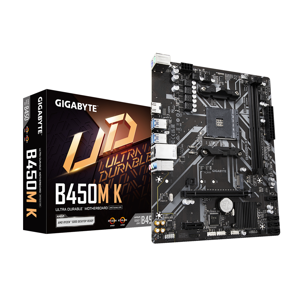 Gigabyte B450M K  AMD Socket AM4 Motherboard