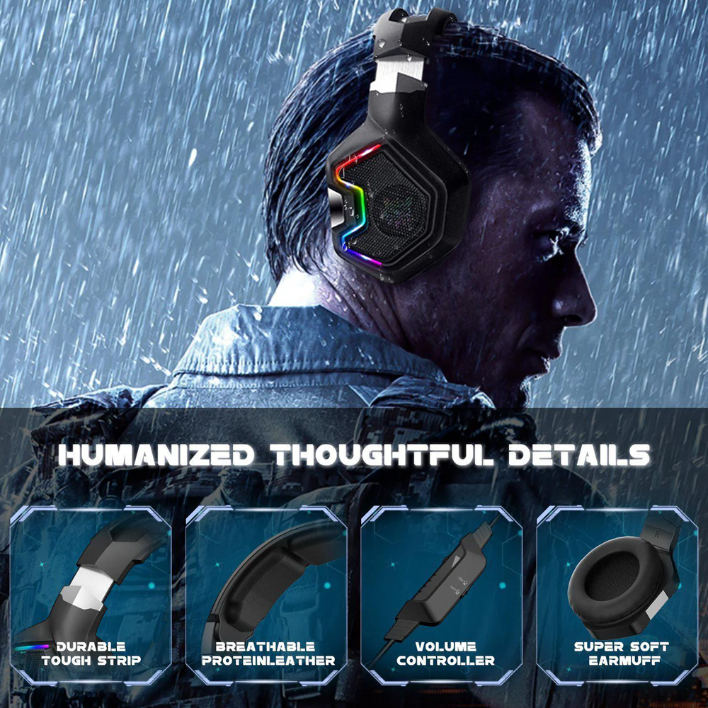 Headphone Wired Onikuma K10 PRO (One Socket With Convert + USB)
