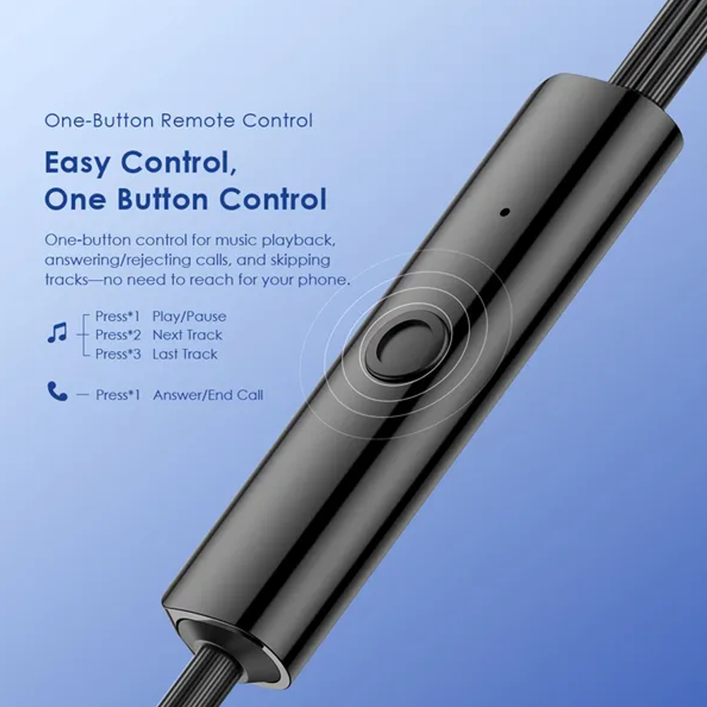 Oraimo Conch 2 Neo OEP-320S 3.5mm Wired Earphones - Black