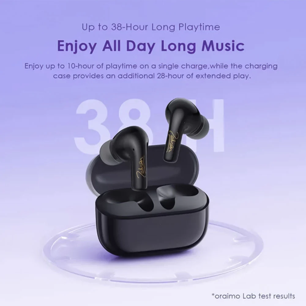 Oraimo SpaceBuds Z OTW-625 ANC Earbuds - Obsidian Black
