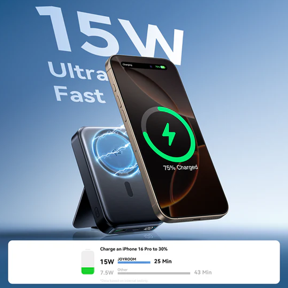 Joyroom JR-PBM11 Qi2 Magnetic Wireless Power Bank 10000mAh 22.5W  - Black