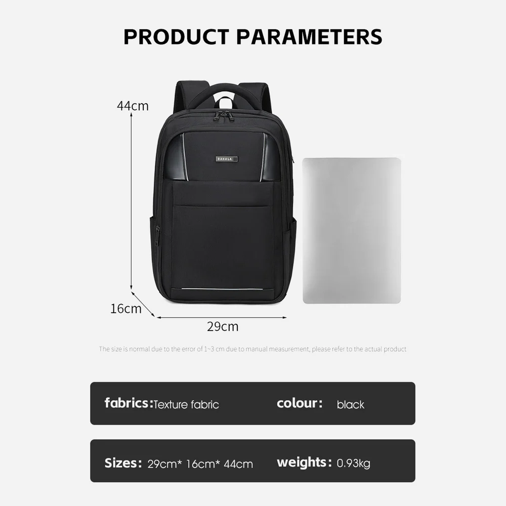 Rahala SH-50 15.6 Inch Laptop Backpack - Black
