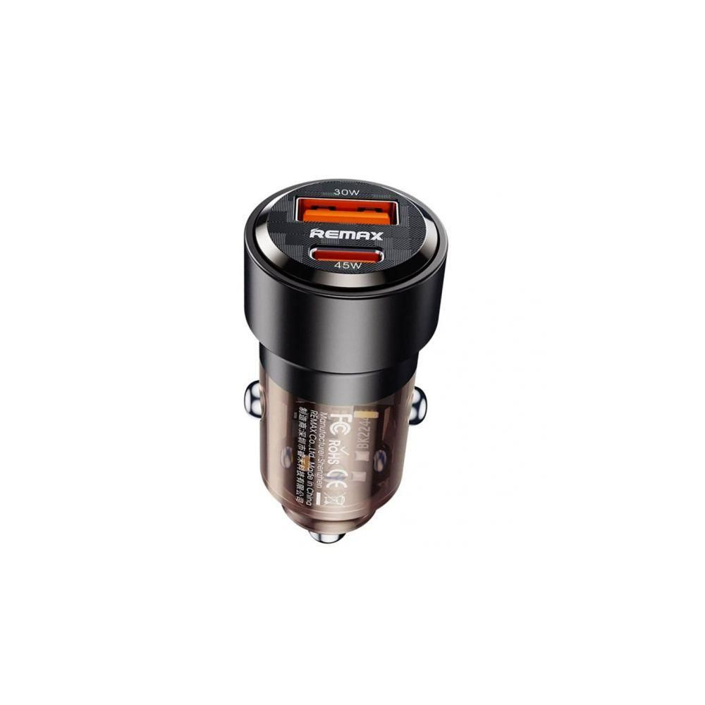 Remax RCC360 75W USB & Type-C Fast Car Charger - Black