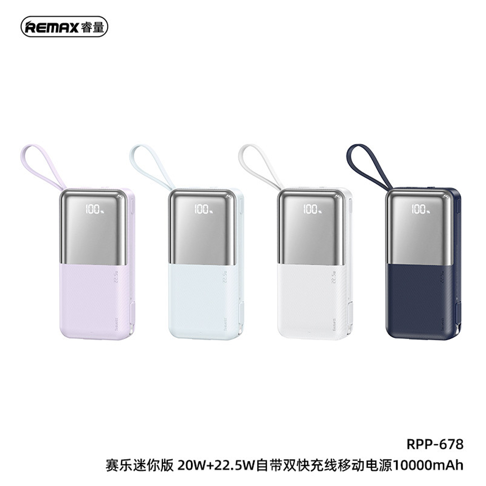 Remax RPP-678 Cynlle Mini Power Bank 10000mAh - White