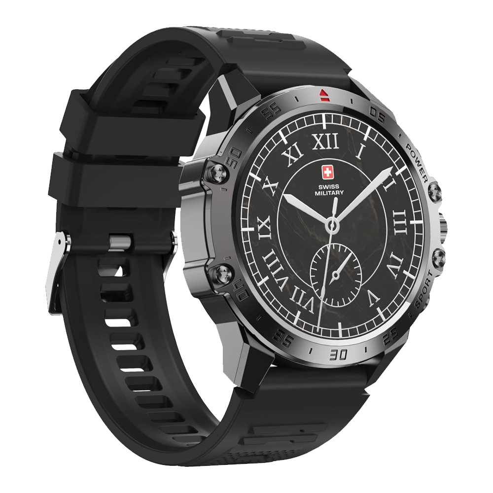 Swiss Military DOM 5 Smart Watch - Silicone Strap Black