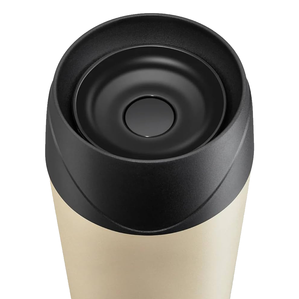 Tank Me Stainless Steel Thermal Mug Tumbler Easy Sip-Push Button 360ml - Off White