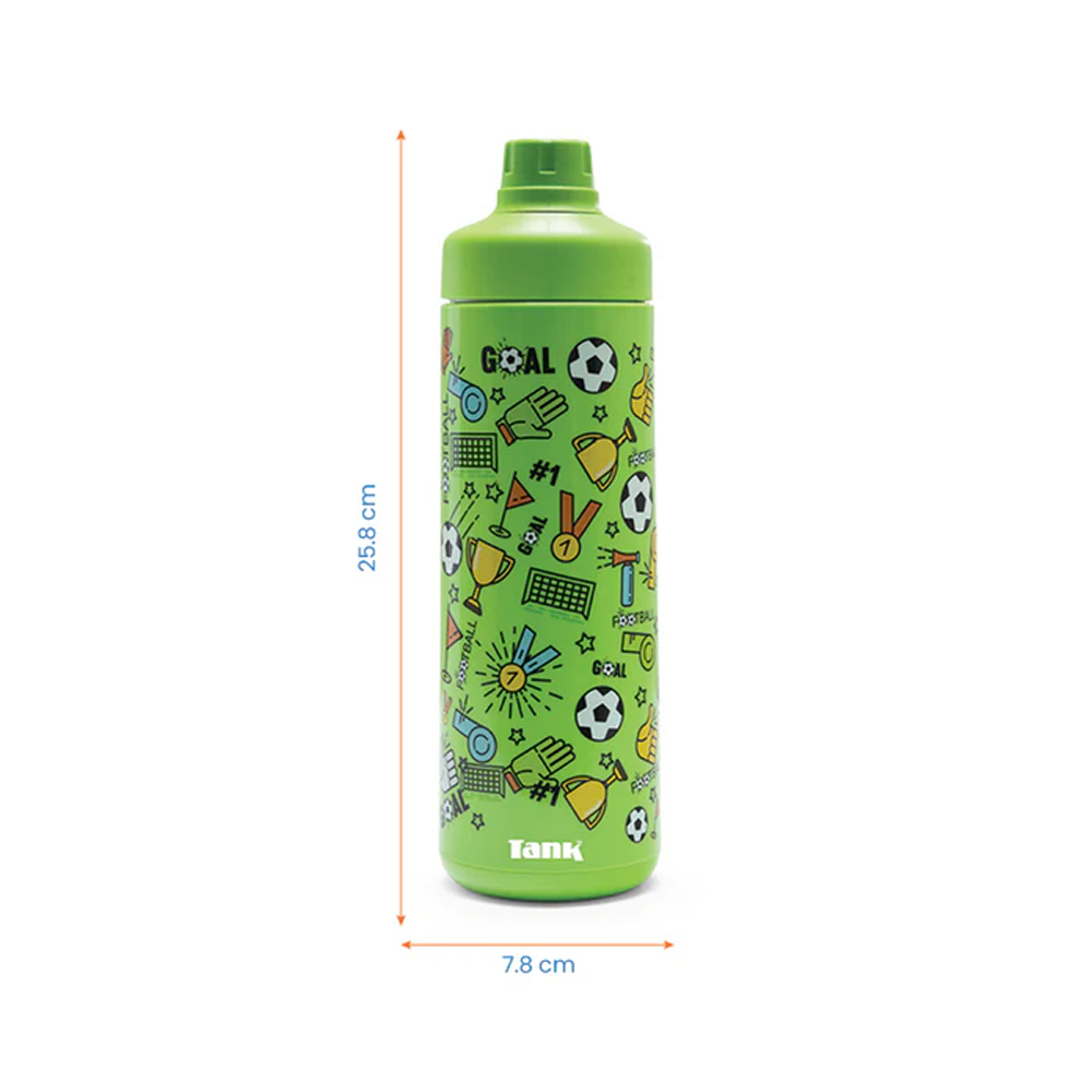 Tank Me Super Cool Mini Printed Water Bottle 650ml - Football