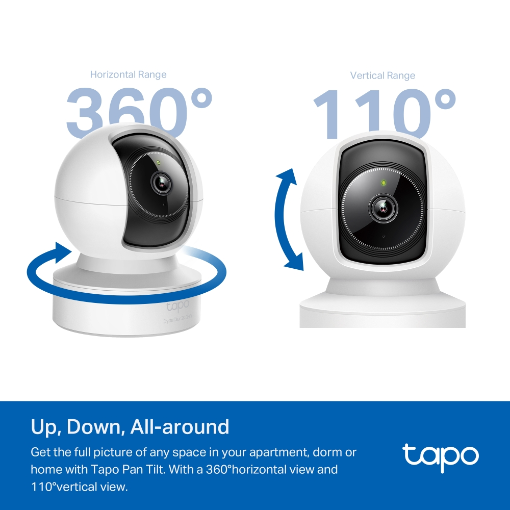 TP-Link Tapo C222 Pan/Tilt AI  2K/4MP 4mm Home Security Wi-Fi Camera