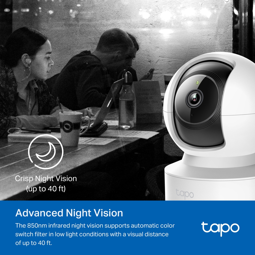 TP-Link Tapo C222 Pan/Tilt AI  2K/4MP 4mm Home Security Wi-Fi Camera