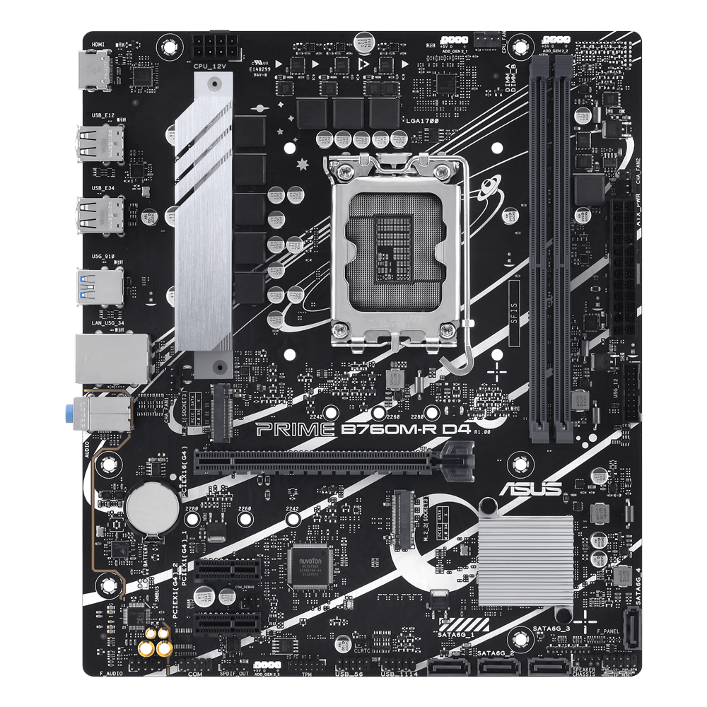 Asus Prime B760M-R DDR4 Intel LGA 1700 Motherboard