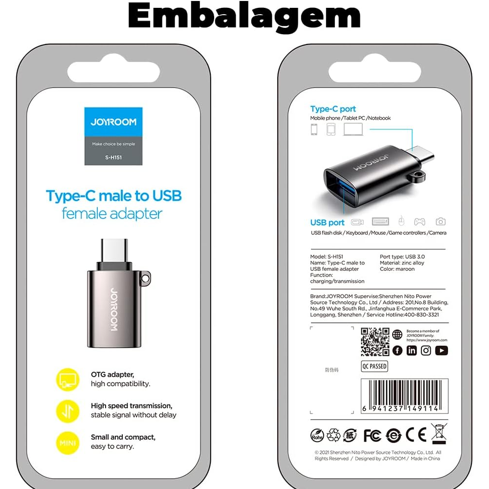 Joyoom S-H151 Type-C OTG Adapter